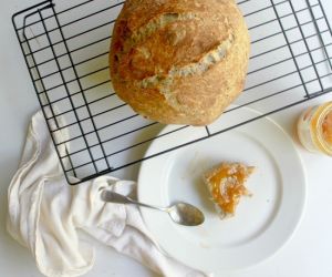 No-Knead Flaxseed Bread