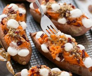 Loaded Twice Baked Sweet Potatoes