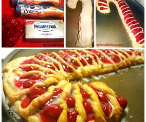 Candy Cane Cheese Danish