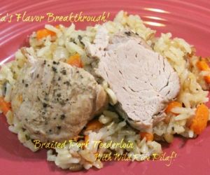 Braised Pork Tenderloin With Wild Rice Pilaf