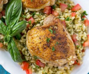 One Pot Chicken with Tomato Basil Risotto