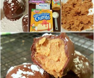 Easy Peanut Butter Cheesecake Truffles - NO BAKE