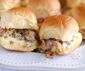Ham and Swiss Party Rolls