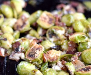 Bacon and Gorgonzola Brussels Sprouts