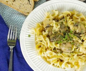 Leftover Turkey Mushroom Stroganoff