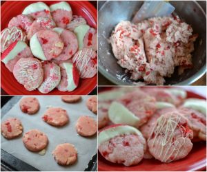 White Chocolate Maraschino Cherry Cookies