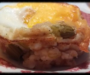 Leftover Stuffing egg cheese cups