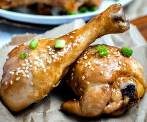 Sweet & Sticky Oven Baked Chicken Drumsticks