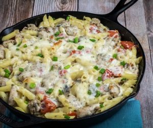 One Pot Chicken Penne with Tomato and Basil