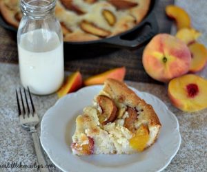 Iron Skillet Peaches & Cream Cobbler