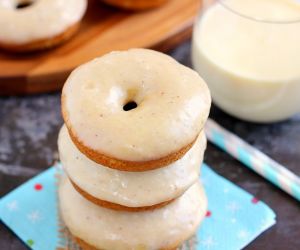 Glazed Eggnog Donuts