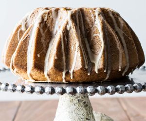 Eggnog Bundt Cake with Sugary Eggnog Glaze