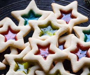 Gluten Free Christmas Cookies with Stained Glass