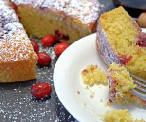 Cranberry Swirl Semolina Cake Recipe by Platter Talk