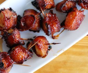 Bacon wrapped water chestnuts