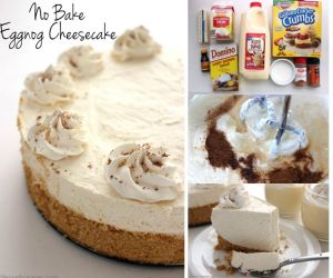 No Bake Eggnog Cheesecake