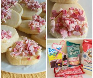 Peppermint Shortbread Cookies