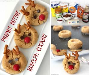 Peanut Butter Rudolph Cookies