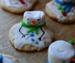 Melting Snowman Chewy Sugar Christmas Cookie Recipe