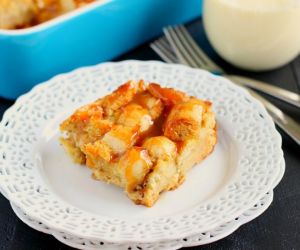 Caramel Eggnog French Toast Bake