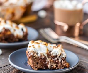 Hot Chocolate Bread Pudding