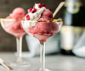 Pomegranate Champagne Sorbet