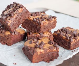 Triple Chocolate Peanut Butter Brownies