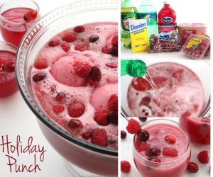 Cranberry and Raspberry Holiday Punch