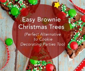 Christmas Tree Brownies Themed Treat Idea (Fun For Cookie Decorating Alternative Too)