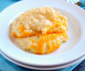 Twice Baked Cheddar and Sage Mashed Potatoes