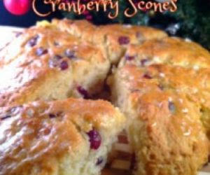 WHITE CHOCOLATE ORANGE CRANBERRY SCONES