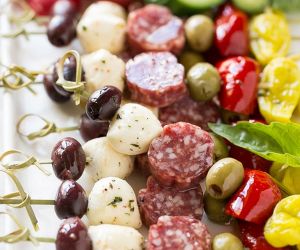 Antipasto Skewers & Ideas for an Awards Show Party