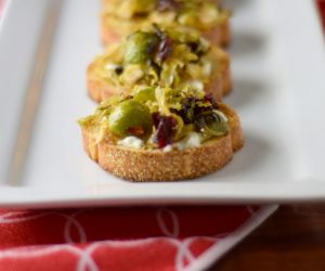 Charred Brussels Sprouts Crostini