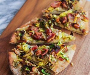 Bacon, Brussels and Blue Cheese Flatbread: