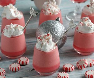 Candy Cane Raspberry Dessert Shots