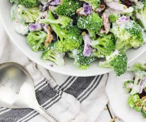 Skinny Greek Yogurt Broccoli Salad