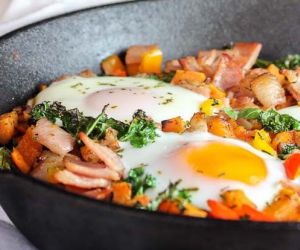 Bacon Kale & Sweet Potato Hash