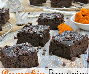 Extra Fudgy Flourless Pumpkin Brownies