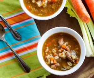 Beef Barley Soup with Filet Mignon