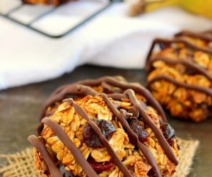 Chocolate Cherry Banana Breakfast Cookies