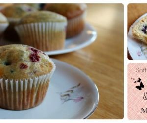 Soft and Simple Berries and Cream Muffins