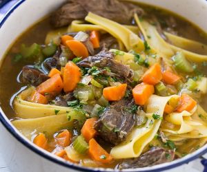 Beef and Egg Noodle Soup