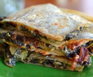 Bacon Spinach Dip Quesadilla