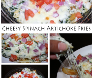 Cheesy Spinach Artichoke Fries