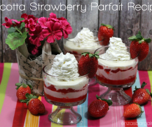 Ricotta Strawberry Parfait with Red Velvet Cookie Base Recipe