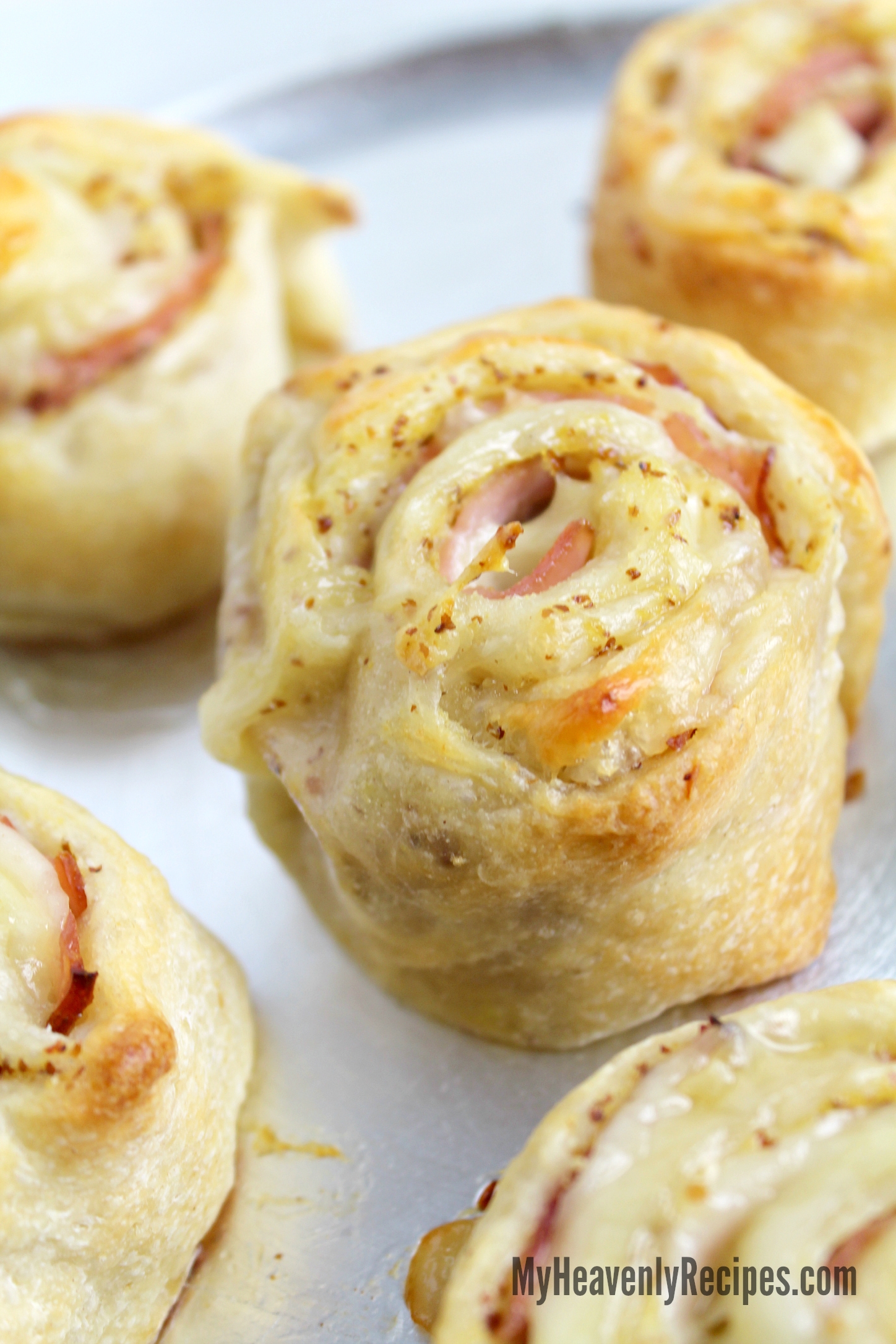 Grey Poupon Ham & Cheese Rollups