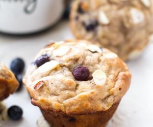 Blueberry Almond Banana Muffins