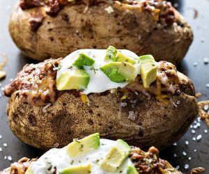 Chili Stuffed Potatoes