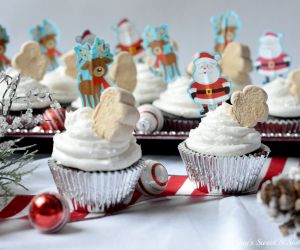 Marshmallow Christmas Cupcakes