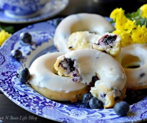 Banana Blueberry Baked Donuts